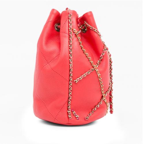 Chanel Entwined Chain Drawstring Bucket