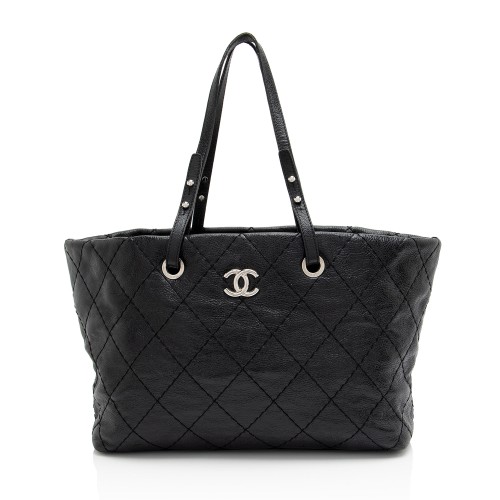 Chanel Glazed Leather On The Road Large Tote