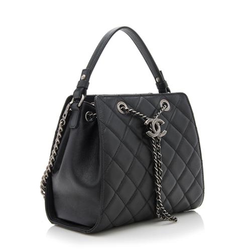 Chanel Grained Calfskin CC Small Bucket Bag