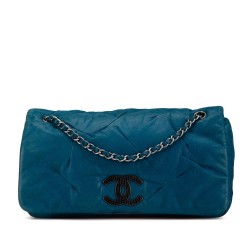 Chanel Iridescent Calfskin East West Glint Flap