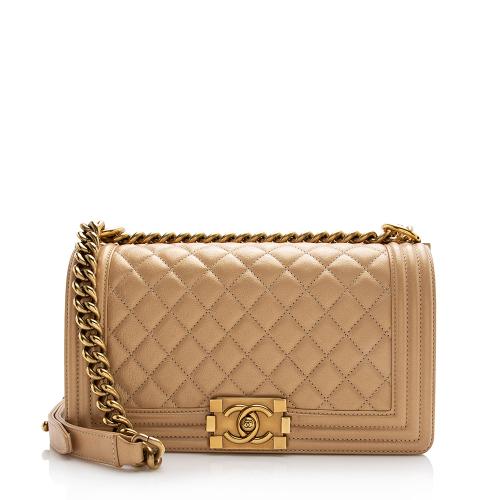 Chanel Iridescent Calfskin Old Medium Boy Bag