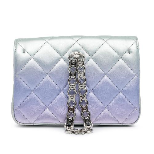 Chanel Iridescent Lambskin Wristlet Clutch Bag