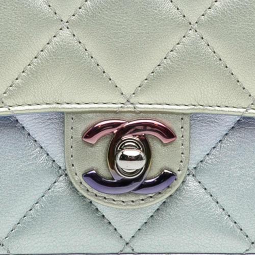 Chanel Iridescent Lambskin Wristlet Clutch Bag