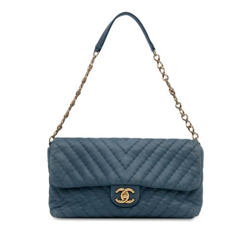 Chanel Jumbo Chevron Iridescent Surpique Flap