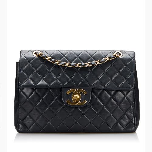 Chanel Jumbo Classic Lambskin Maxi Single Flap Bag