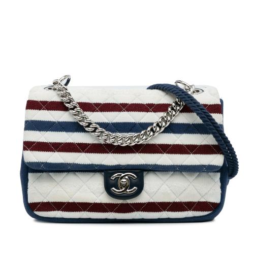 Chanel Jumbo Jersey Rope Flap Bag