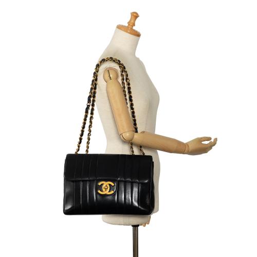 Chanel Jumbo Vertical Quilt Lambskin Single Flap