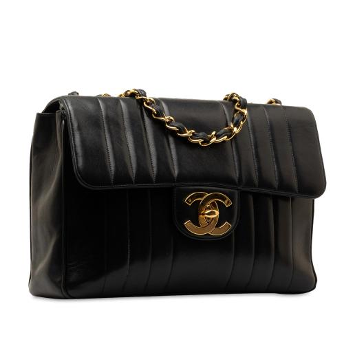 Chanel Jumbo Vertical Quilt Lambskin Single Flap