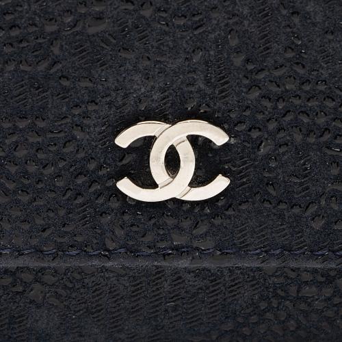 Chanel Lace Embossed Goatskin Classic Wallet on Chain