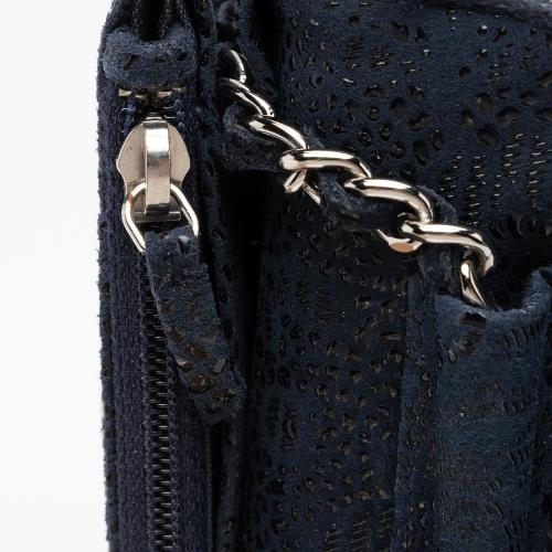 Chanel Lace Embossed Goatskin Classic Wallet on Chain