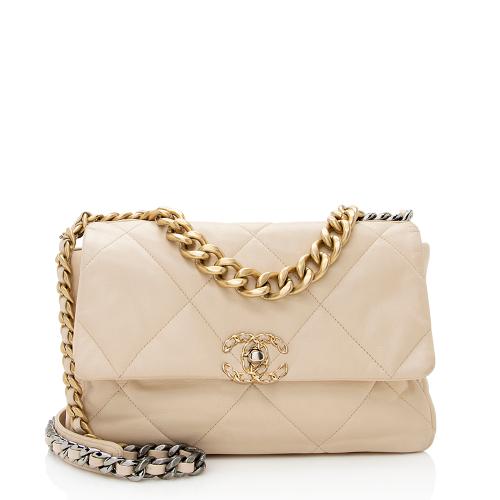 Chanel Lambskin 19 Large Flap Shoulder Bag