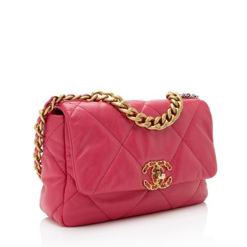 Chanel Lambskin 19 Medium Flap Shoulder Bag