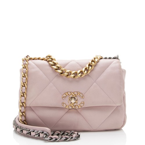 Chanel Lambskin 19 Medium Flap Shoulder Bag