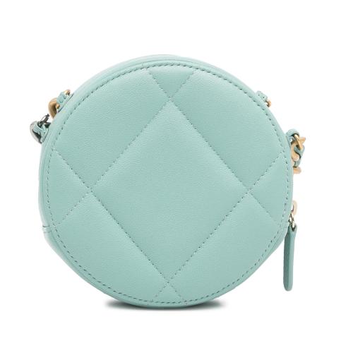 Chanel Lambskin 19 Round Clutch with Chain