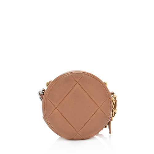 Chanel Lambskin 19 Round Clutch with Chain