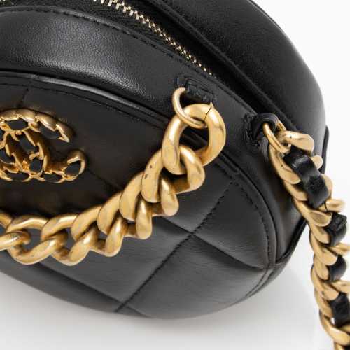 Chanel Lambskin 19 Round Clutch with Chain