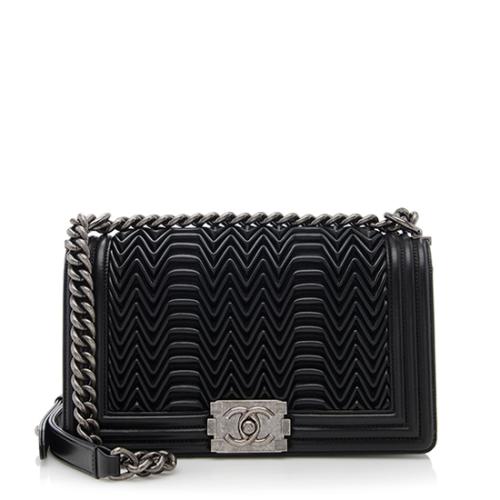 Chanel Lambskin Pleated Small Boy Bag 