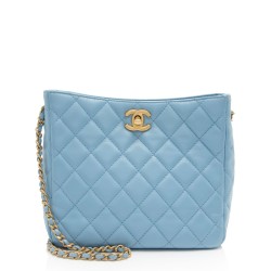 Chanel Lambskin CC Pearl Crush Small Hobo