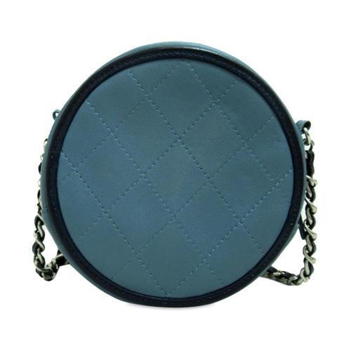 Chanel Lambskin CC Round Chain Crossbody