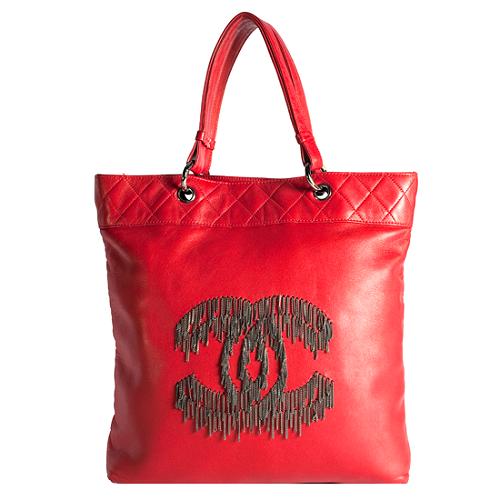 Chanel Lambskin Chain Fringe Tote