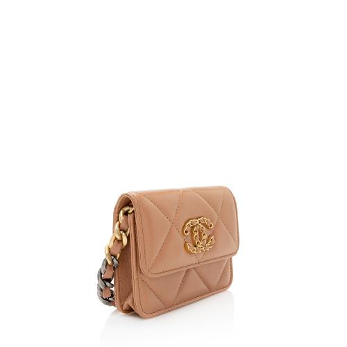 Chanel Lambskin Chanel 19 Flap Belt Bag