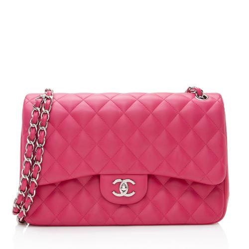 Chanel Lambskin Classic Jumbo Double Flap Bag