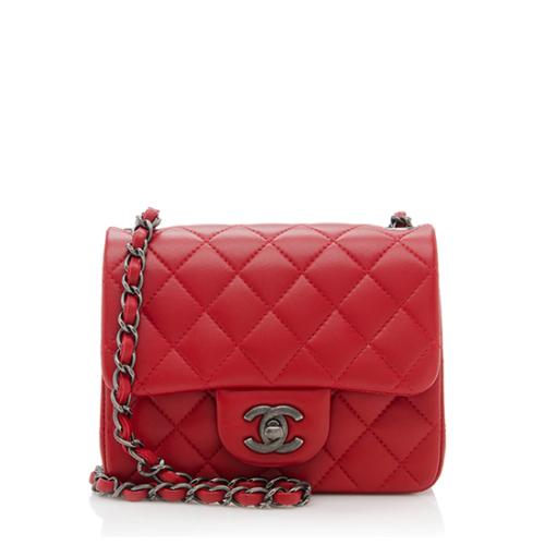 Chanel Lambskin Classic Square Mini Flap Bag