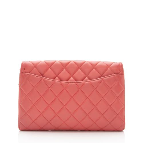 Chanel Lambskin Flap Clutch on Chain