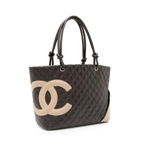 Chanel Lambskin Ligne Cambon Large Shopping Tote - FINAL SALE