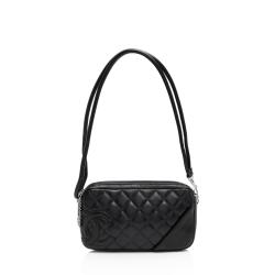 Chanel Lambskin Ligne Cambon Pochette Shoulder Bag