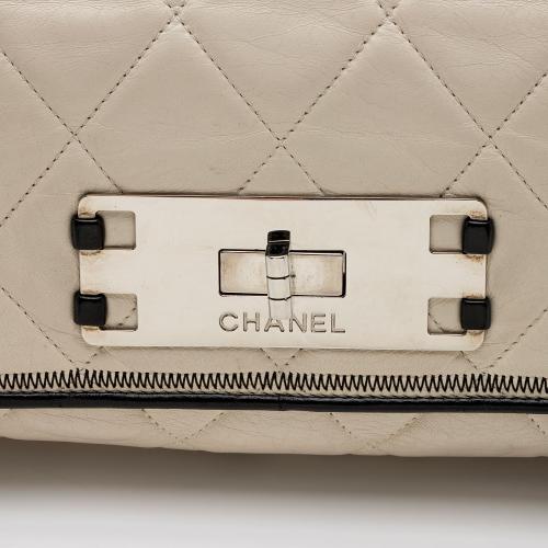 Chanel Lambskin Mademoiselle Lock East West Accordion Shoulder Bag