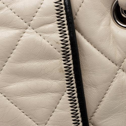 Chanel Lambskin Mademoiselle Lock East West Accordion Shoulder Bag