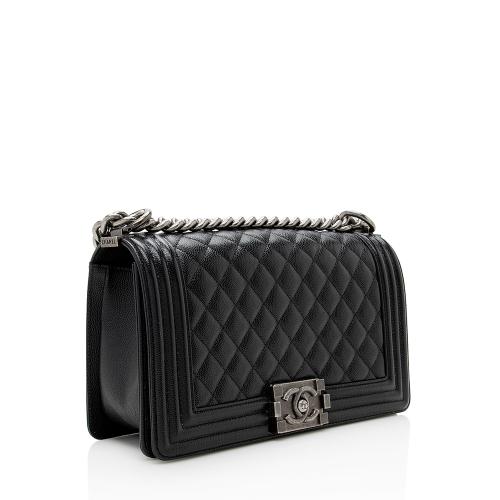 Chanel Lambskin Old Medium Boy Bag