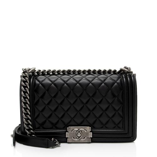 Chanel Lambskin Old Medium Boy Bag