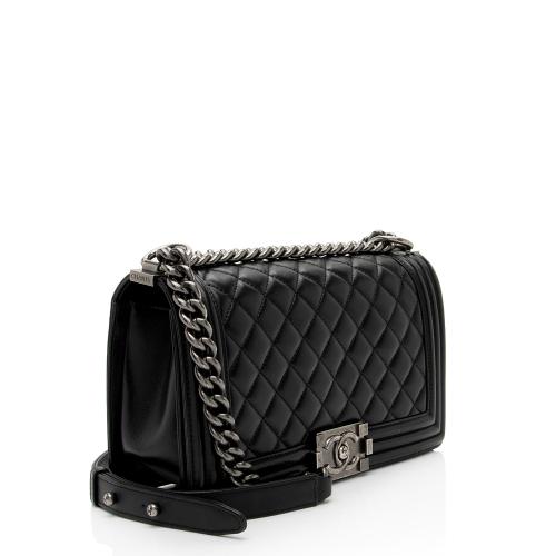 Chanel Lambskin Old Medium Boy Bag