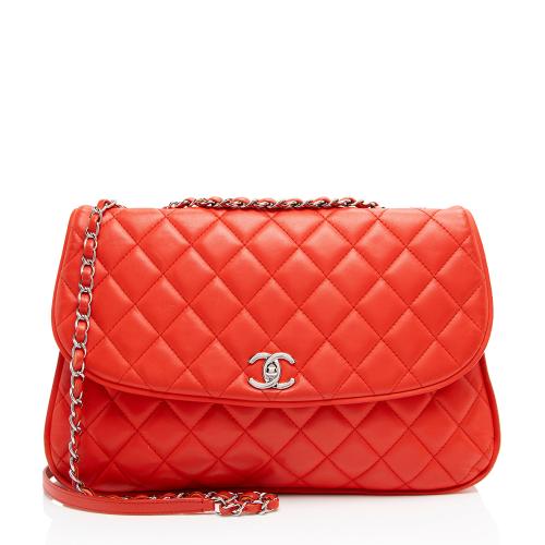 Chanel Lambskin Pagode Piping Flap Shoulder Bag