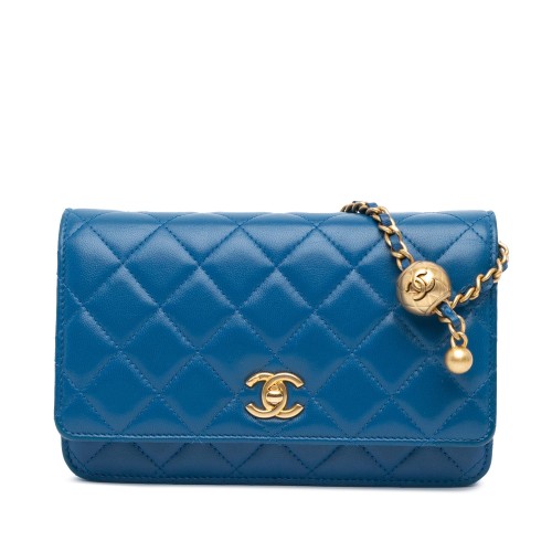 Chanel Lambskin Pearl Crush Wallet On Chain