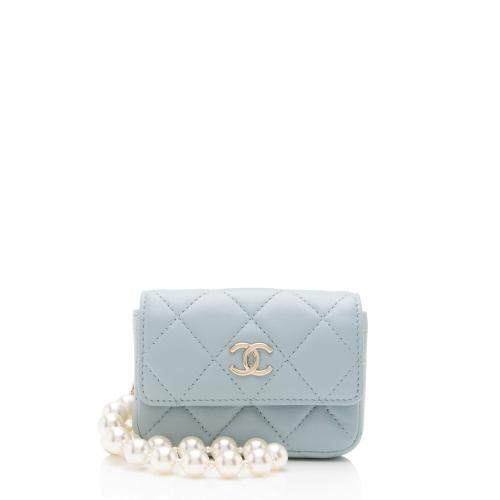 Chanel Lambskin Pearl Mini Belt Bag