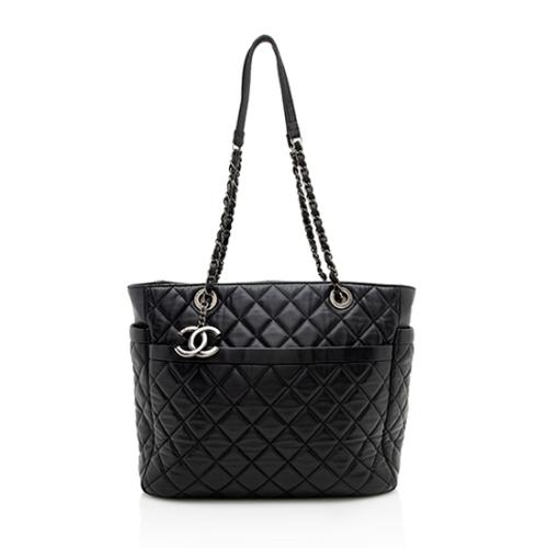 Chanel Lambskin Pocket Shopper Tote