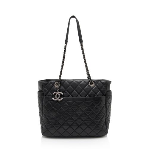 Chanel Lambskin Pocket Shopper Tote