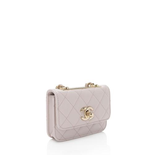 Chanel Lambskin Trendy CC Card Holder on Chain