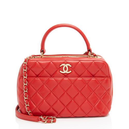 Chanel Lambskin Trendy CC Small Bowling Satchel