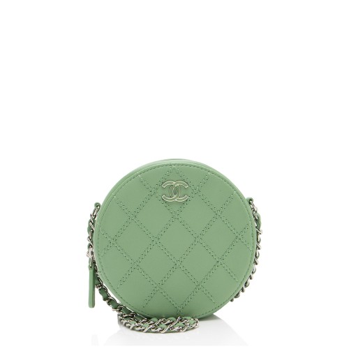 Chanel Lambskin Ultimate Stitch Round Clutch with Chain