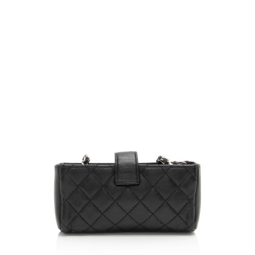 Chanel Lambskin Valentine Charms Mini Phone Holder Crossbody