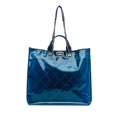 Chanel Large PVC and Lambskin Coco Splash Shopping Tote