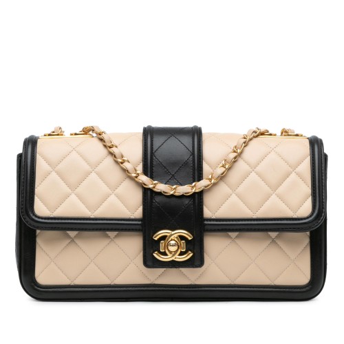 Chanel Large Quilted Lambskin Elegant CC Flap