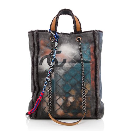 Chanel Limited Edition Canvas Graffiti Etoile Large Tote