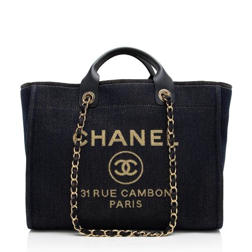 Chanel Lurex Canvas Deauville Medium Tote