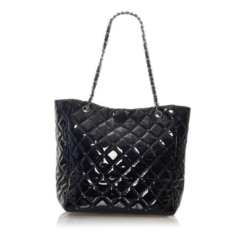 Chanel Matelasse Patent Leather Tote Bag