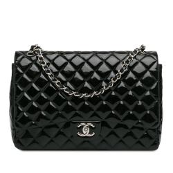 Chanel Maxi Classic Patent Double Flap